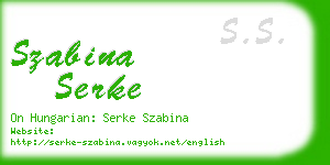 szabina serke business card